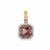 Pink Diaspore Pendant with Diamond in 18K Gold 6.93cts 