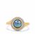 EYRIS BLUE PAUA Cultured Pearl Ring with White Zircon in 9K Gold (7mm)