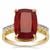 Bemainty Ruby Ring with White Zircon in 9K Gold 9.90cts