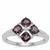 Burmese Spinel Ring with White Zircon in Sterling Silver 1.60cts