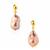 Baroque Bi Colour Pearl Earrings in Gold Tone Sterling Silver (18x15mm)