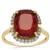 Bemainty Ruby Ring with White Zircon in 9K Gold 8.50cts