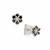 Black Diamond Earrings in Sterling Silver 0.21ct