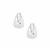 Rhodium Plated Sterling Silver Graduated Creole Earrings 7.73g