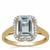 Aquaiba™ Beryl Ring with White Zircon in 9K Gold 1.50cts
