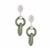  Type A Burmese Jadeite Earrings with White Zircon in Sterling Silver 15.50cts