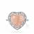 Sakura Agate Ring with White Topaz in Sterling Silver 5.42cts
