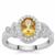 Xia Heliodor Ring with White Zircon in Sterling Silver 1.35cts