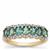 Indicolite Ring with White Zircon in 9K Gold 1.50cts