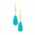 Amazonite Earrings with White Zircon in Gold Tone Sterling Silver 24.85cts