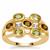 Morafeno, Ambilobe Sphene Ring with White Zircon in 9K Gold 1.35cts