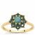 Crystal Opal on Ironstone Ring with Australian Blue Sapphire in 9K Gold