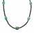Natural Brazilian Emerald & Thai Black Spinel Sterling Silver Necklace ATGW 44cts