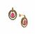 Bemainty Ruby Earrings with Black Spinel in Gold Plated Sterling Silver 3.40cts