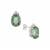 Tucson Green Fluorite Earrings with White Zircon in Sterling Silver 6.20cts