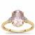 Mawi Kunzite Ring with White Zircon in 9K Gold 3cts