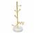 Jewellery Display Stand White Marble & Brass.