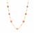 Nanhong Agate Graduated Necklace in Gold Tone Sterling Silver 28cts 