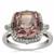 Pink Diaspore Ring with Diamond in Platinum 950 9.27cts