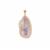 Baroque Freshwater Cultured Pearl, Multi-Colour Tourmaline Pendant with Tsavorite Garnet in Gold Tone Sterling Silver