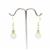 7.80ct White & Green Type A Jadeite Gold Tone Sterling Silver Earrings