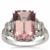 Pink Diaspore Ring with Diamond in Platinum 950 7.84cts