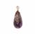 Banded Amethyst Pendant in Rose Gold Tone Sterling Silver 119.70cts