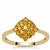 Imperial Orange Diamonds Ring in 9K Gold 0.50ct