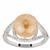 Komatsu Cultured Pearl Ring with White Zircon in Sterling Silver (10 x 9.50mm)