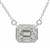 Itinga Petalite Necklace with White Zircon in Sterling Silver 2.05cts