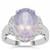 Boquira Lavender Quartz Ring With White Zircon in Sterling Silver 6cts