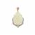 Coober Pedy Opal Pendant with Argyle Diamonds in 18K Gold 11.95cts 