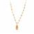 Baroque & Naturally Papaya Cultured Pearl Necklace in Gold Tone Sterling Silver (25 x 15mm)