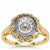  Lehrer Torus Ring Chameleon Topaz Ring with Diamonds in 9K Gold 3.45cts