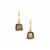 Parti Colour Tourmaline Earrings in Gold Plated Sterling Silver 2.85cts