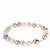 Naturally Orchid freshwater Pearl Rhodium Plated Sterling Silver Bracelet (9mm)