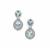 Santa Maria Aquamarine Earrings with White Zircon in 9K White Gold 1.35cts