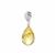 Baltic Champagne Amber Pendant  in Sterling Silver (19 x 13.50mm)