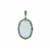 Rainbow Moonstone Pendant with Tsavorite Garnet in Sterling Silver 11.90cts