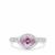 Brazilian Kunzite Ring with White Zircon in Sterling Silver 1.87cts