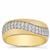 White Zircon Ring in Gold Plated Sterling Silver 0.80ct