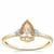 Morganite & Diamond 9K Gold Ring