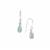 Aquamarine Earrings with Diamond  in Sterling Silver 1.35cts