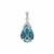 Versailles Topaz Pendant with White Zircon in Sterling Silver 10cts