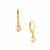 Freshwater Cultured Pearl Earrings in Gold Tone Sterling Silver (6x7mm)