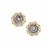  Lehrer Torus Ring Chameleon Topaz Earrings with Diamonds in 9K Gold 3.60cts