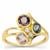 Burmese Spinel Ring with White Zircon in 9K Gold 1.85cts
