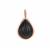 Black Obsidian Pendant in Rose Tone Sterling Silver 6.50cts