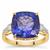 AAA Tanzanite Ring with Diamonds in 18K Gold 8.88cts