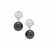Tahitian Cultured Pearl Earrings with White Zircon in 9K White Gold (12mm)